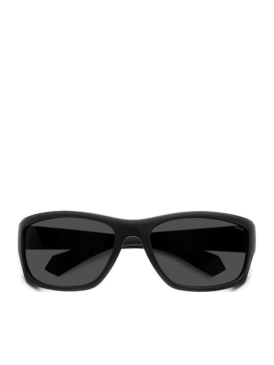 Polaroid Unisex Sunglasses with Black Plastic Frame and Gray Polarized Lens PLD2135/S 08A/M9