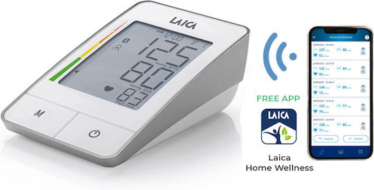Laica BM7002 Digital Blood Pressure Monitor Arm with Arrhythmia Detection & Bluetooth