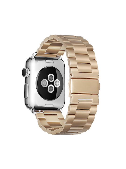 Sonique Classic Λουράκι Ανοξείδωτο Ατσάλι Μπρονζέ (Apple Watch 42/44/45mm/Ultra 49mm)