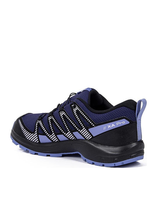 Xa Pro V8 Waterproof Kids Sports Shoes Running with Laces Purple