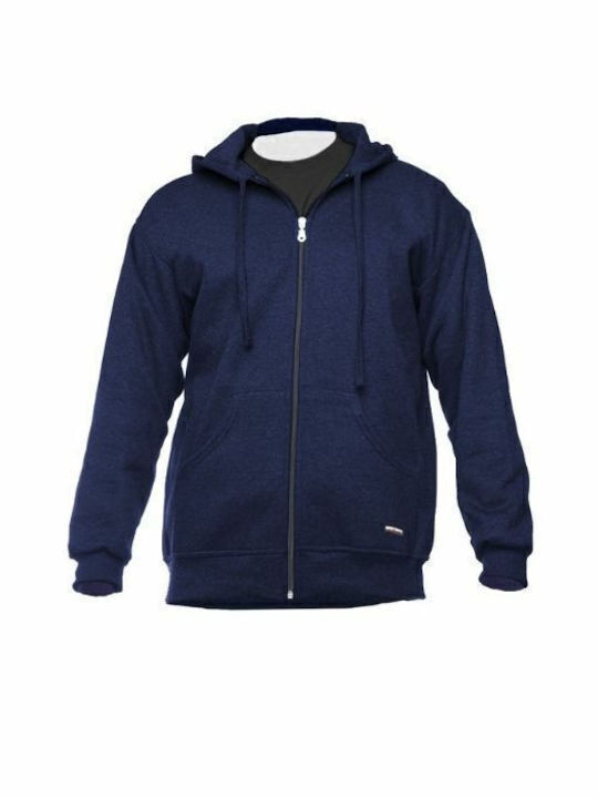 Cardigan with Hood Navy Blue