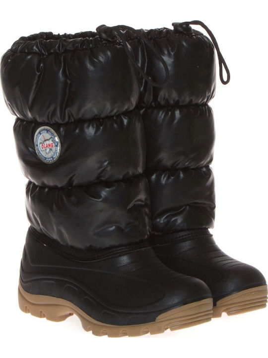 Synthetic Leather Snow Boots Mina Black