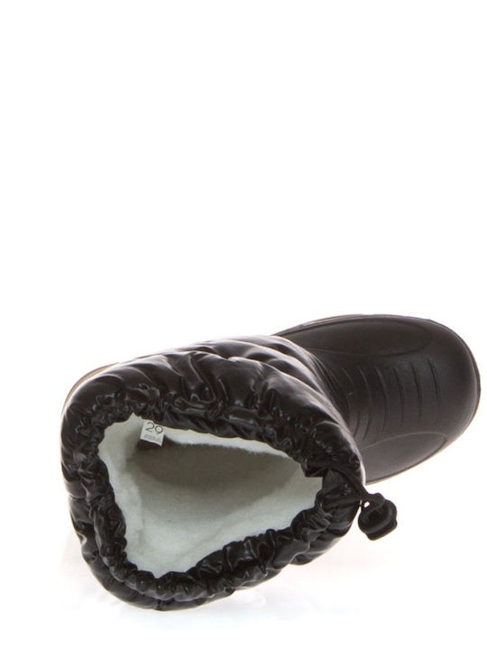 Synthetic Leather Snow Boots Mina Black