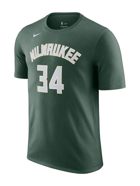 NBA Milwaukee Bucks Giannis Antetokounmpo Sportliches T-Shirt Grün
