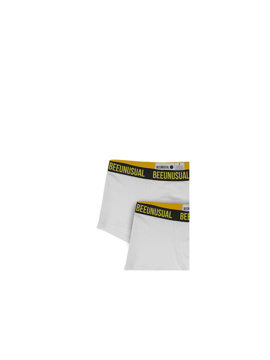 Bee. Unusual. Herren Boxershorts Weiß 2Packung