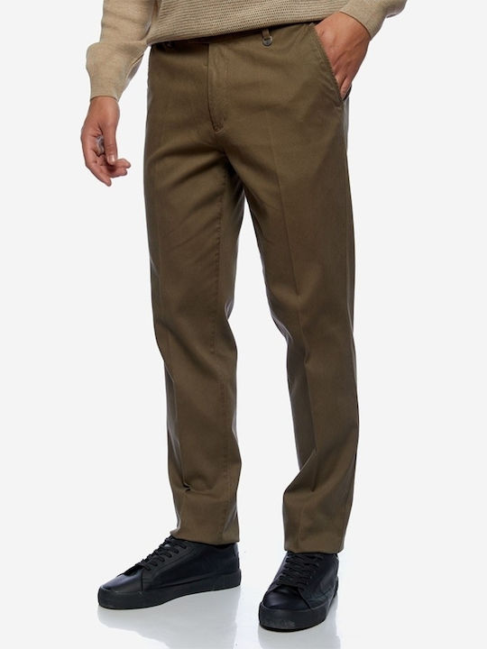 Pantaloni Bărbați Chino Elastic Regular Fit Bej