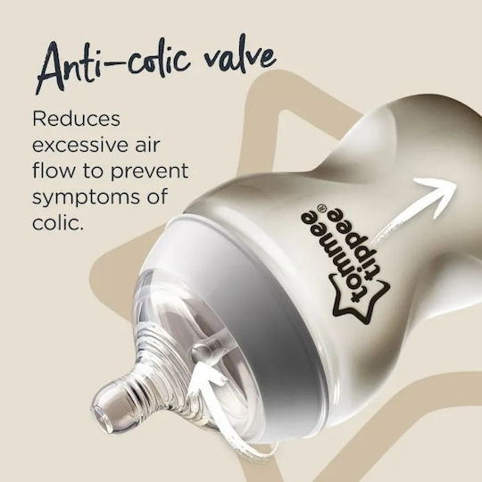 Tommee Tippee Σετ Πλαστικά Μπιμπερό Closer to Nature Κατά των Κολικών με Θηλή Σιλικόνης για 0+ μηνών Μαύρο Panda & Owl - Μαύρο - Πράσινο 260ml 2τμχ
