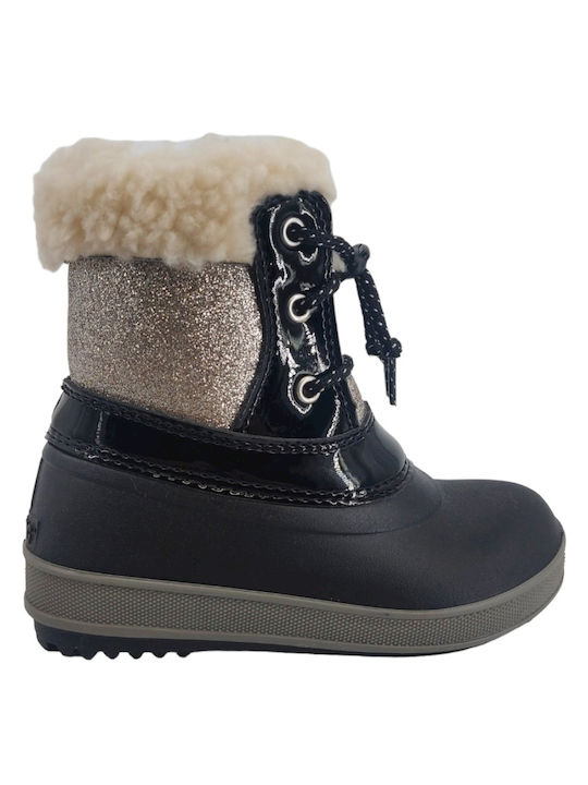 Olang Ape Lux Kids Snow Boots with Lace Black