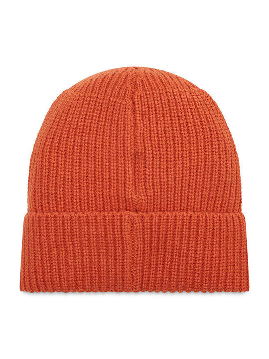 Guess Beanie Männer Beanie mit Rippstrick in Orange Farbe