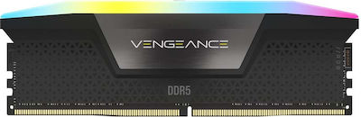 Corsair Vengeance RGB 64GB DDR5 RAM με 2 Modules (2x32GB) και Ταχύτητα 6000 για Desktop