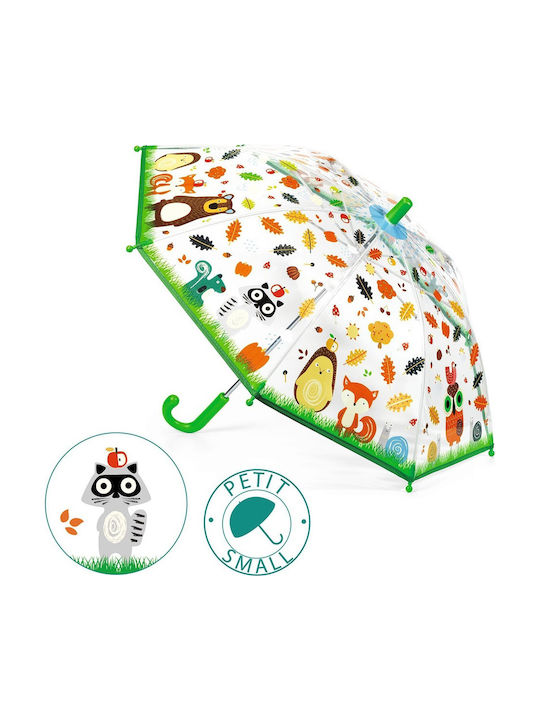 Djeco Kinderregenschirm Waldtiere Mit Grünem Gebogener Handgriff 70cm Djeco Kinderregenschirm Waldtiere Mit Grünem Gebogener Handgriff 70cm