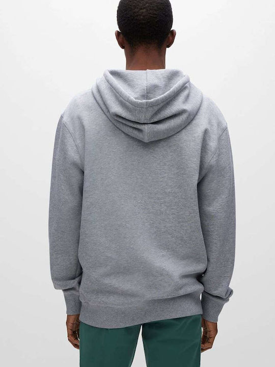 Hugo Boss Men's Sweatshirt with Hood and Pockets Gray