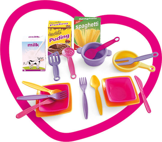 Dolu Large Super Pink Unicorn Kids Kitchen for 3+ Years 19 Pieces