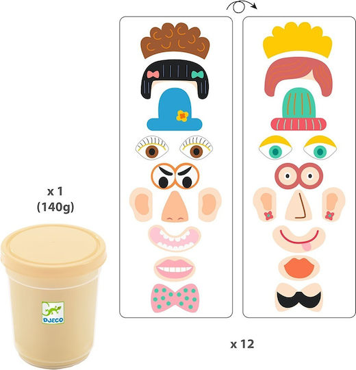Djeco Djeco Plasticine Funny Faces Play Set for 1.5+ Years