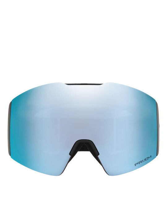 Oakley Fall Line Μάσκα Σκι & Snowboard Ενηλίκων Μαύρη με Φακό σε Μπλε Χρώμα