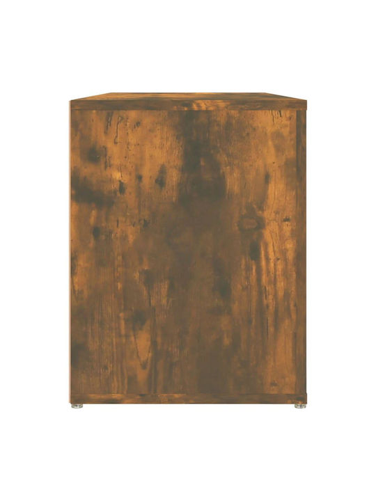 Holz Schuhschrank mit 2 Regalen Gelb L100xW35xH45cm