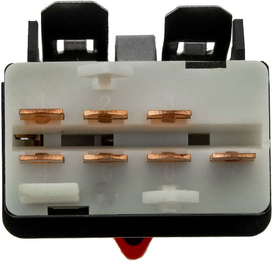 NTY Car Hazard Switch for Volkswagen Amarok / Lupo / Polo / Transporter / T4 7pin Black