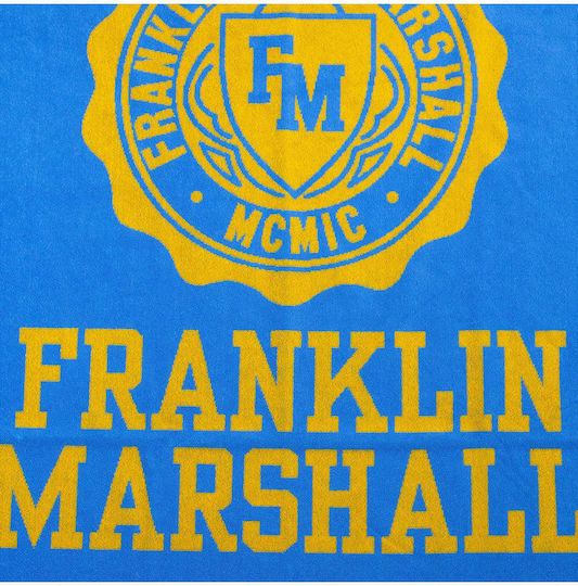 Franklin & Marshall Πετσέτα Θαλάσσης Βαμβακερή Μπλε 180x80εκ.