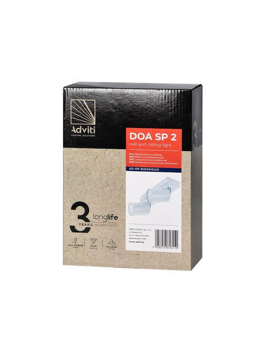 Orno Double Spot with Socket GU10 in White Color