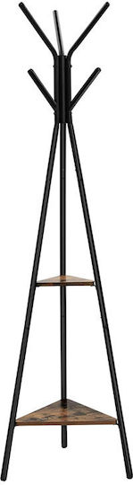 Vasagle Freistehender Kleiderständer Metallisch Schwarz 49.5x49.5x179cm