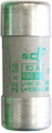 Adeleq Φυσίγγια Κυλινδρικά Πορσελάνης 22x58mm 63Α