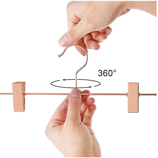 Songmics Metallic Clothes Hanger for Pants Pink 10pcs