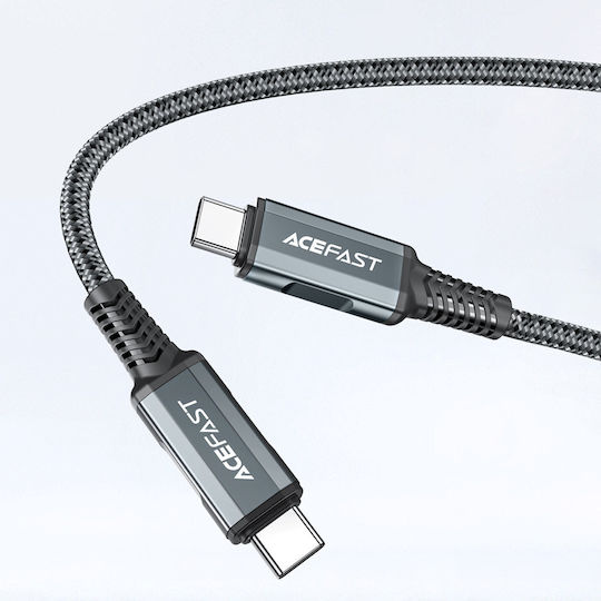 Acefast Φορτιστής GaN με Θύρα USB-A και Θύρα USB-C και Καλώδιο USB-C 65W Power Delivery / Quick Charge 3.0 Μαύρος (A17)