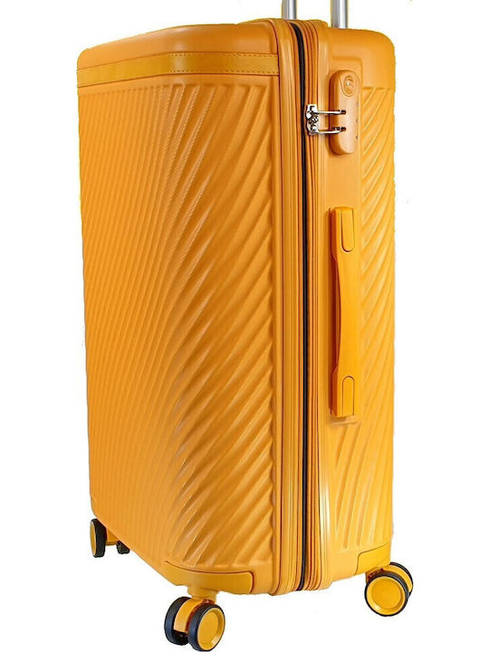 Forecast LSDQ-04 Mittlerer Reisekoffer Hartschalen Gelb mit 4 Räder Höhe 65cm