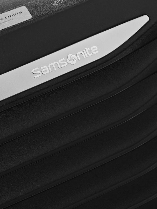 Samsonite Upscape Medium Hard Black Suitcase with 4 Wheels Height 68cm