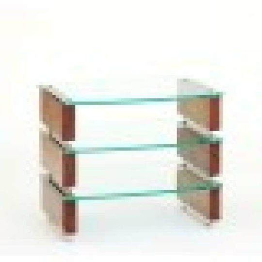 Custom Design Milan Reference 10 Έπιπλο Hi-Fi Cherry/Clear Glass 57x44x40cm