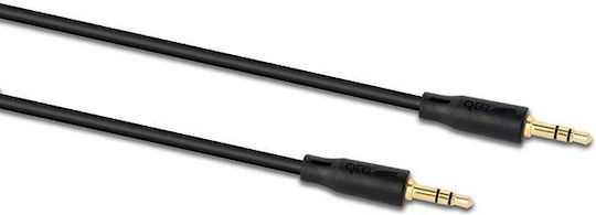 QED Cablu De Sunet Jack 3,5 Mm Male - 3,5 Mm Male Negru 1,5m QE8124