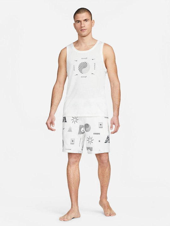 Αθλητική Ανδρική Βερμούδα Dri-Fit Λευκή