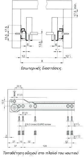 Geman Drawer Expanding Hardware White 25cm 2pcs 14100216