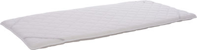 HomeMarkt Semi-Double Quilted Mattress Cover with Elastic Straps Cloud White 110x200cm