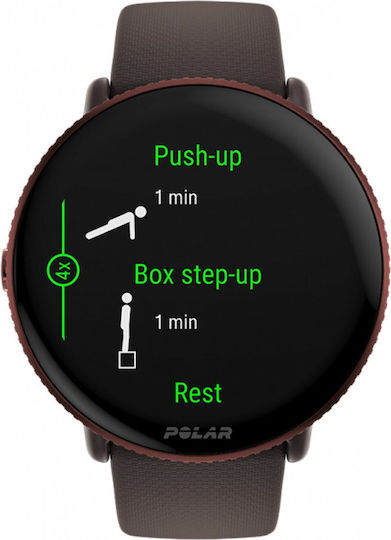 Polar Ignite 3 43mm Waterproof Smartwatch with Heart Rate Monitor (Brown Copper)