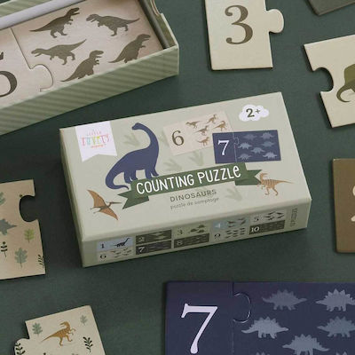 A Little Lovely Company Μαθαίνω Αριθμούς - Dinosaurs Lehrspielzeug Wissen für 2+ Jahre