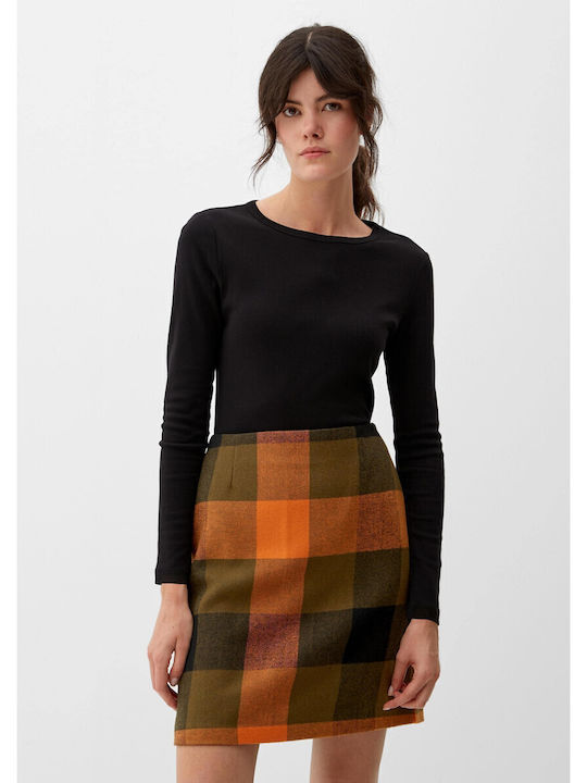 Mini Skirt Checked Multicolored