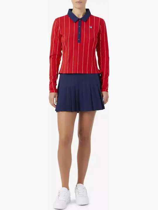 Amy Plissiert Mini Rock Marineblau