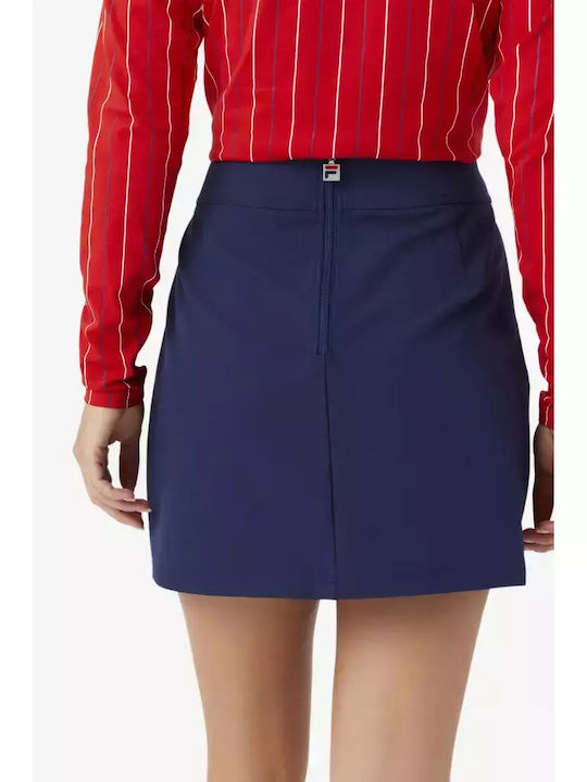 Amy Plissiert Mini Rock Marineblau