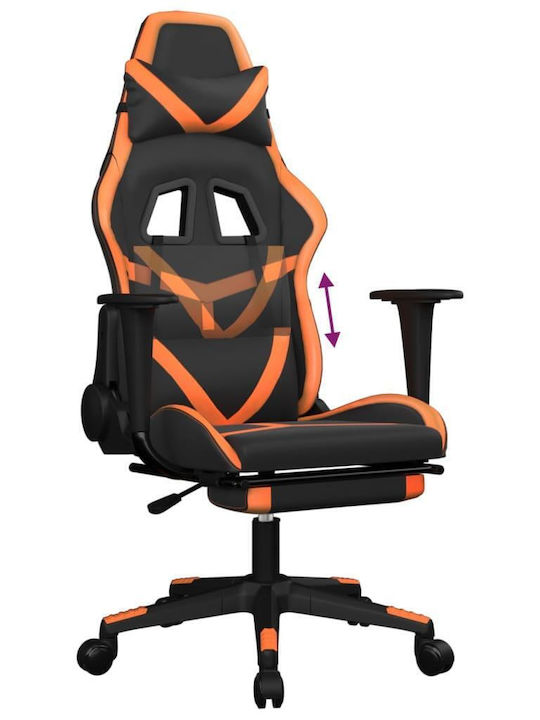vidaXL 3143682 Геймърски стол с подлакътник Black / Orange