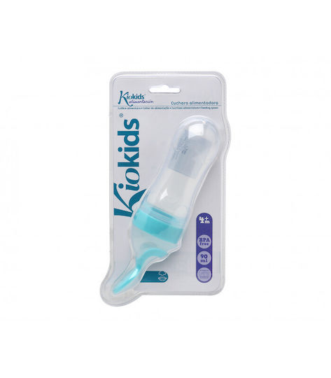 Kiokids Silicone Baby Spoon with Adjustable Flow for 4+ months 1pc Σιέλ