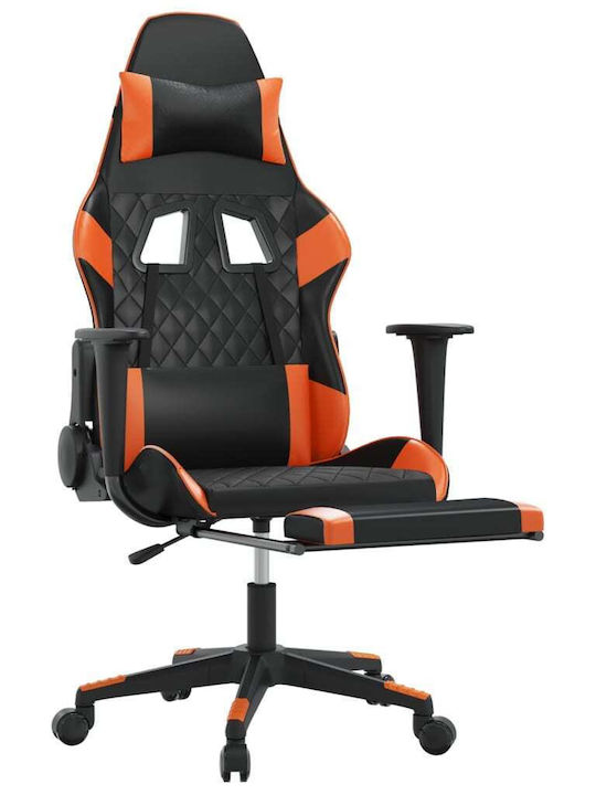 vidaXL 3143770 Gaming Stuhl mit Fußstütze Black / Orange