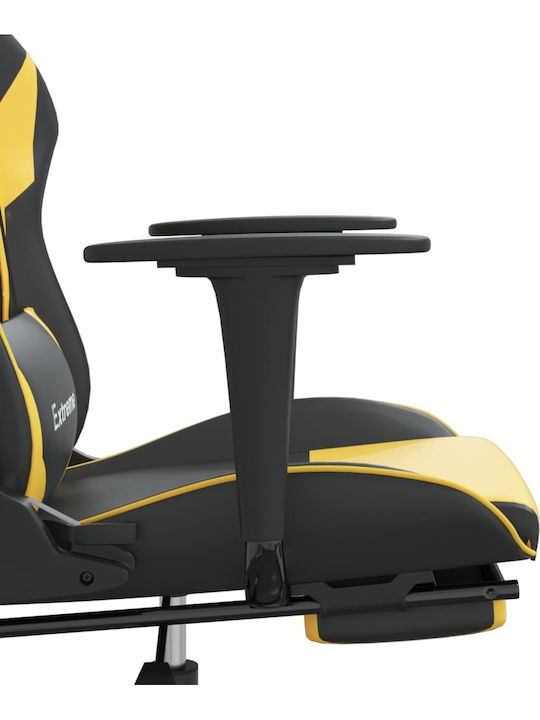 vidaXL 345459 Gaming Chair with Footrest Black / Gold