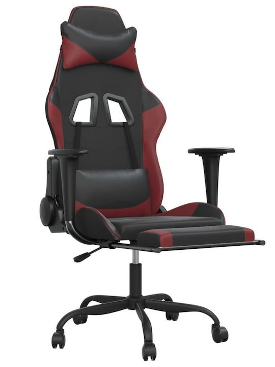vidaXL 3143660 Gaming Chair with Footrest Black / Burgundy
