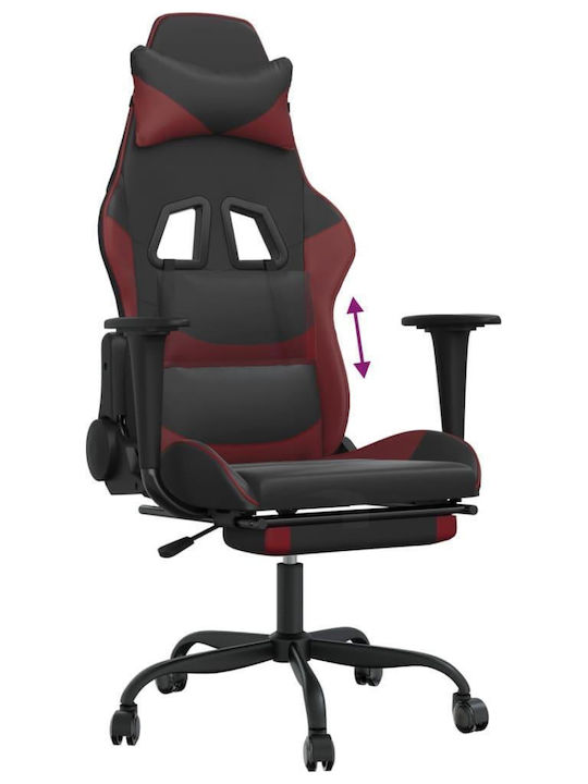 vidaXL 3143660 Gaming Chair with Footrest Black / Burgundy