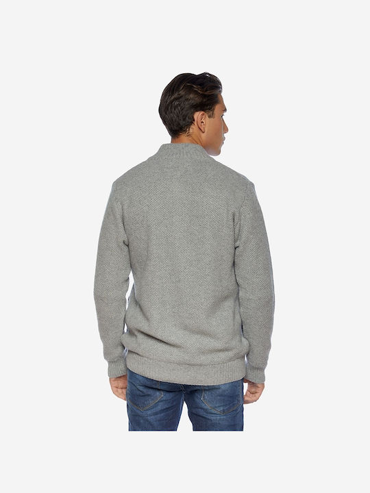 Brokers Jeans Men's Knitted Cardigan with Zipper Gray