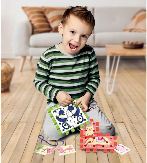Quercetti Παιχνίδι με Κορδόνια Lacing Puzzle για 36+ Μηνών