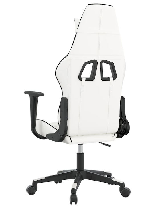 vidaXL 345520 Геймърски стол Бяло/черно