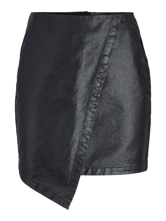 Piele Mini Fustă Neagră