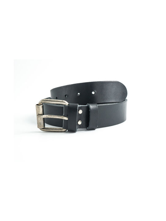 Handmade Leather Belt 4cm RETRO BLACK